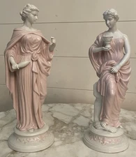 Pair of Antique Meissen Porcelain Statuettes of Diana (Roman Goddess)