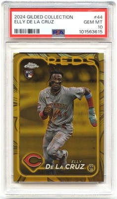 **HOT**ELLY DE LA CRUZ  2024 TOPPS GILDED COLLECTION #44 PSA 10 GEM MINT! ROOKIE