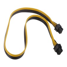 2Pack 6 Pin Male to 8 Pin Male Video Card GPU Power Supply Cable 28inch