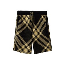 Burberry Kids Check Pattern Drawstring Knitted Shorts