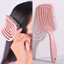 1pcs Elastic Massage Comb Hollow Out Hair Brush Scalp Massage Combs Hair Styling