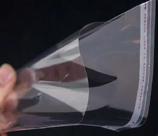 100 PCS Plastic OPP Card Display Self Adhesive Peel Seal Clear Cellophane Cello