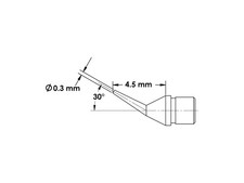 Metcal MFTC-7CNB4503 - MicroFine Soldering Tip (Bent Conical; 0.3 x 4.5mm;