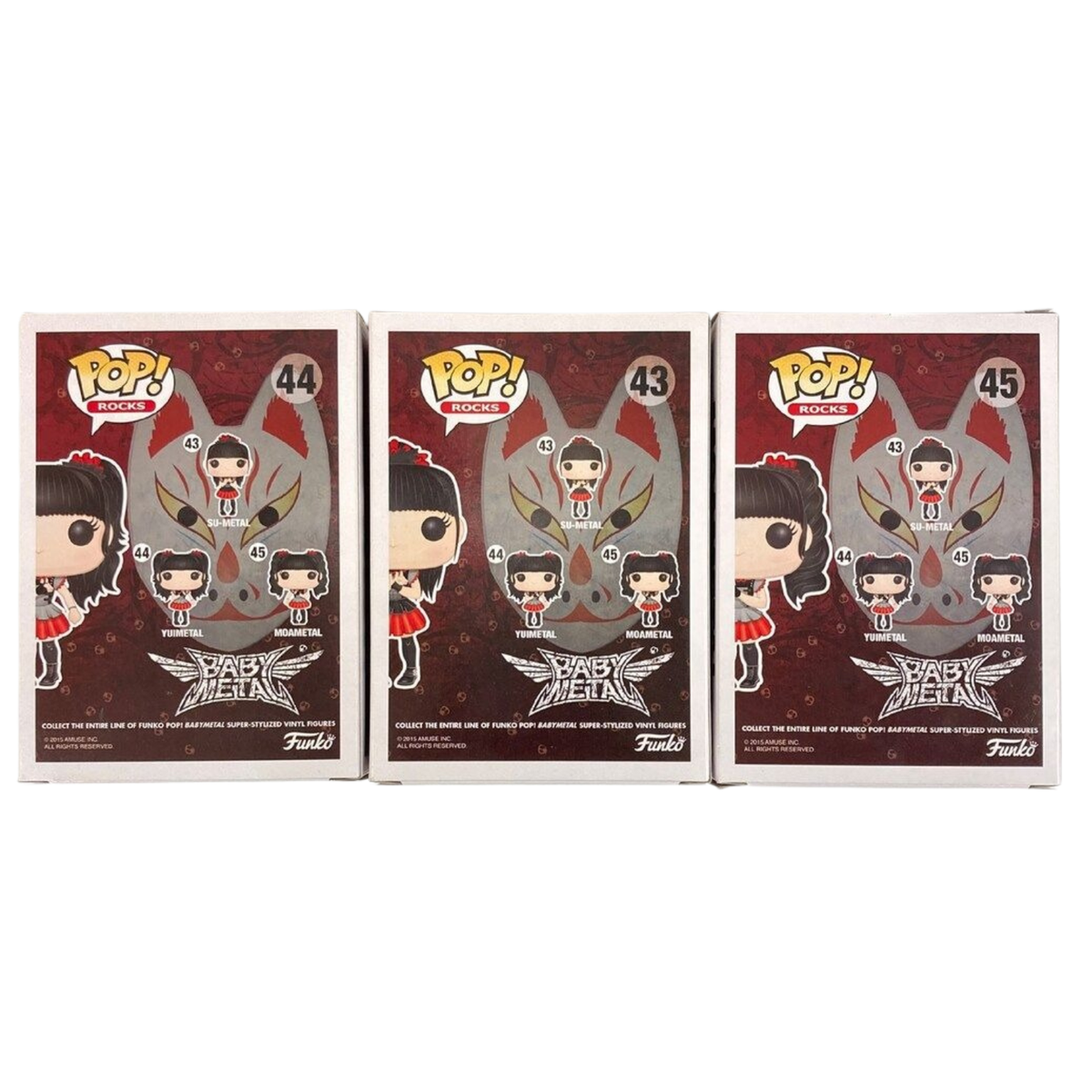 BABYMETAL Funko Pop Rocks Su-Metal Yuimetal Moametal 3 Pack Vinyl