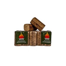 WillowWarm Briquette Smokeless Fire Logs 9kg Pack of 10 Wood Burner Fireplace