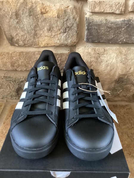 Adidas Grand Court 2.0 Hombre Talla 8 Tenis Negros JR0546 Nuevos en Caja 4