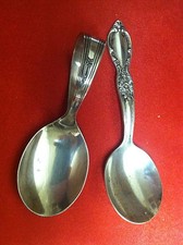 2 Silverplated Baby Spoons