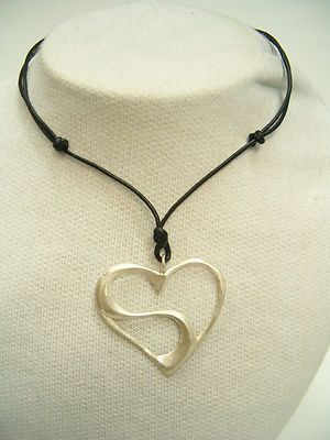 Cozzi Gioielli Heart Pendant with Initial ''S'' in 925 Silver Necklace