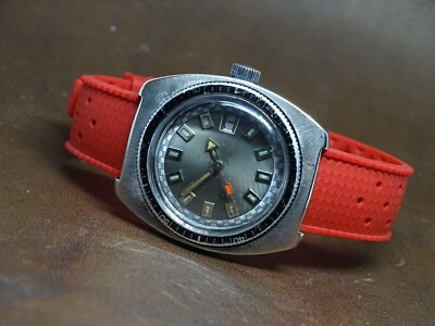 Vintage No Name Watch Skin Diver Plongee 60er Jahre Cal Lorsa P 75