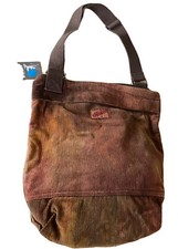 Borsa ampia a tracolla in tessuto, marrone, Dimensione Danza