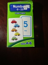 Numbers 0-25 Flash Cards Ages 4-6 Small Rip On Back Of Box