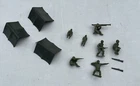 Vintage Marx Army Playset Accessories Pup Tents  Soldiers Rockets Lot Of 12