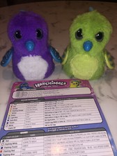 Hatchimals Penguala Penguin Purple White  Lime Green Tested, Works Lot Of 2