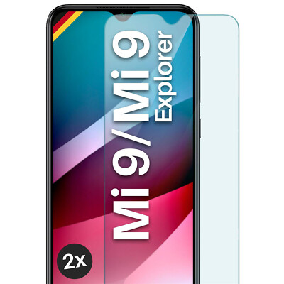 2x Echt Glas für Xiaomi Mi 9 / Mi 9 Explorer Panzerfolie Premium Displayschutz