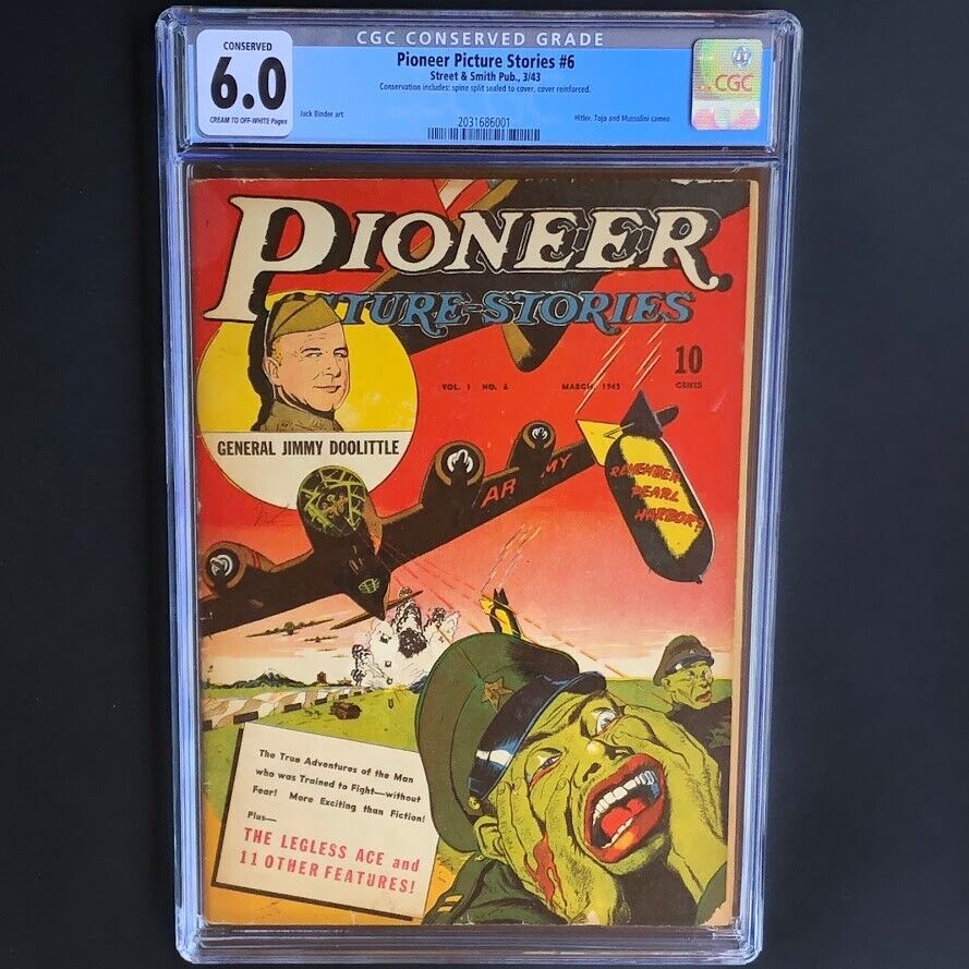 Pioneer Picture Stories #6 (1943) 💥 CGC 6.0 Conserved 💥 WWII Street & Smith