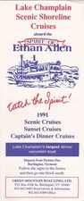 1991 Spirit of Ethan Allen Lake Champlain Cruises Card Brochure
