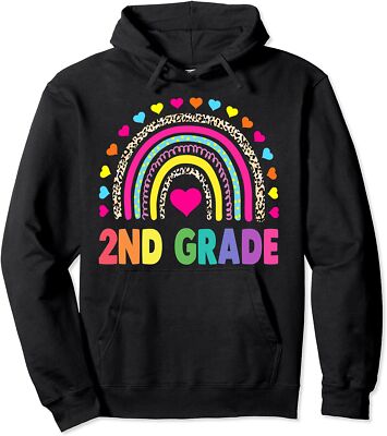 First Grade Rainbow Teacher Team 2nd Grade Squad Gift Unisex Hooded Sweatshirt