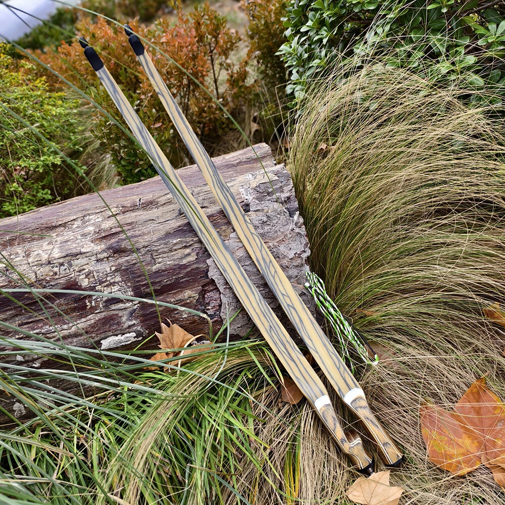 Archery Longbow Kit 60” 62" 64" Takedown Wooden 20-50lbs Traditional Bow Hunting