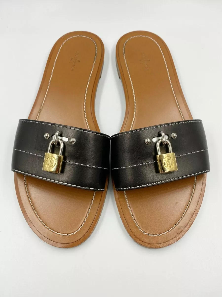 vuitton lock it flat mule