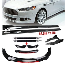 Front Bumper Lip Splitter Spoiler Side Skirt For Ford Fusion 2006-2020 Body Kit