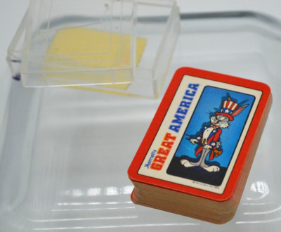 1975 MARRIOTT'S GREAT AMERICA PLAYING CARDS MINI-DECK BUGS BUNNY ORIGINAL CASE