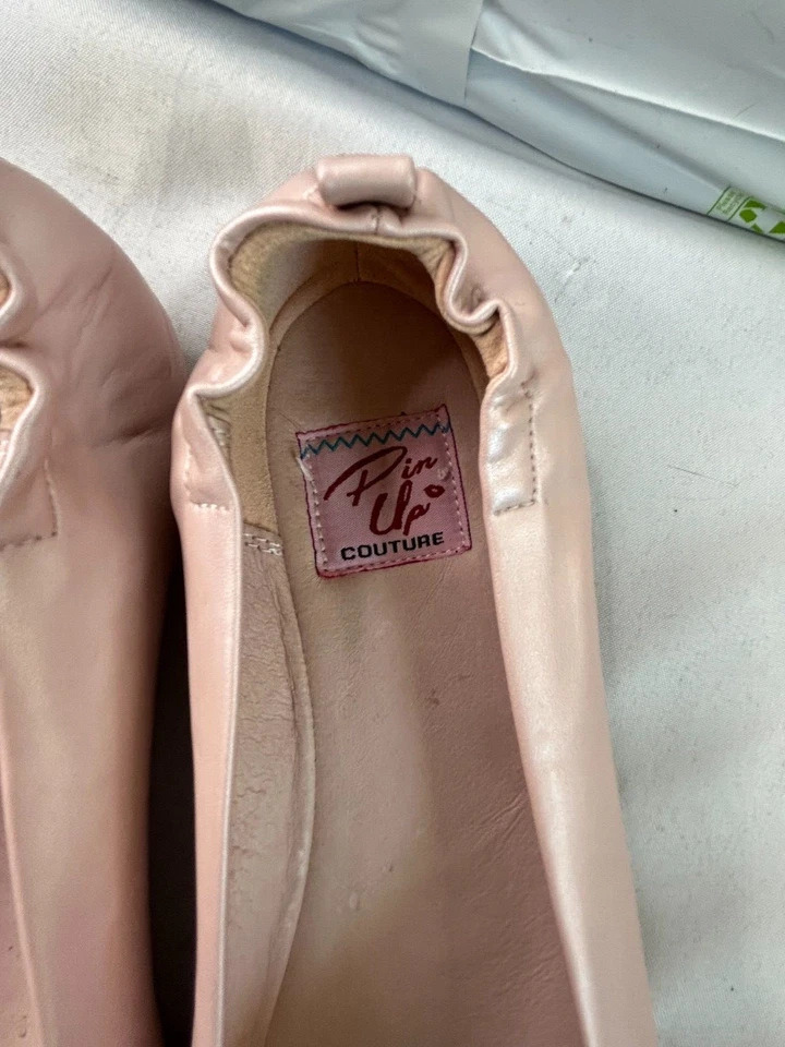 Zapatilla/zapato de ballet Pinup Couture rosa imitación cuero mujer 8M plano sin cordones oliva Foto 3 de 4