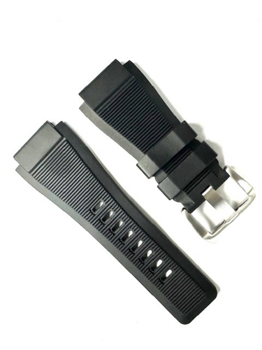 Cinturino Bell Ross Cinturino Gomma Nera 24mm Per Orologi Bell And Ross BR- 01/BR-03: Sportivo E Resistente Cinturino Nero Per BR-01 BR-03 Con Strumento - Foto 5