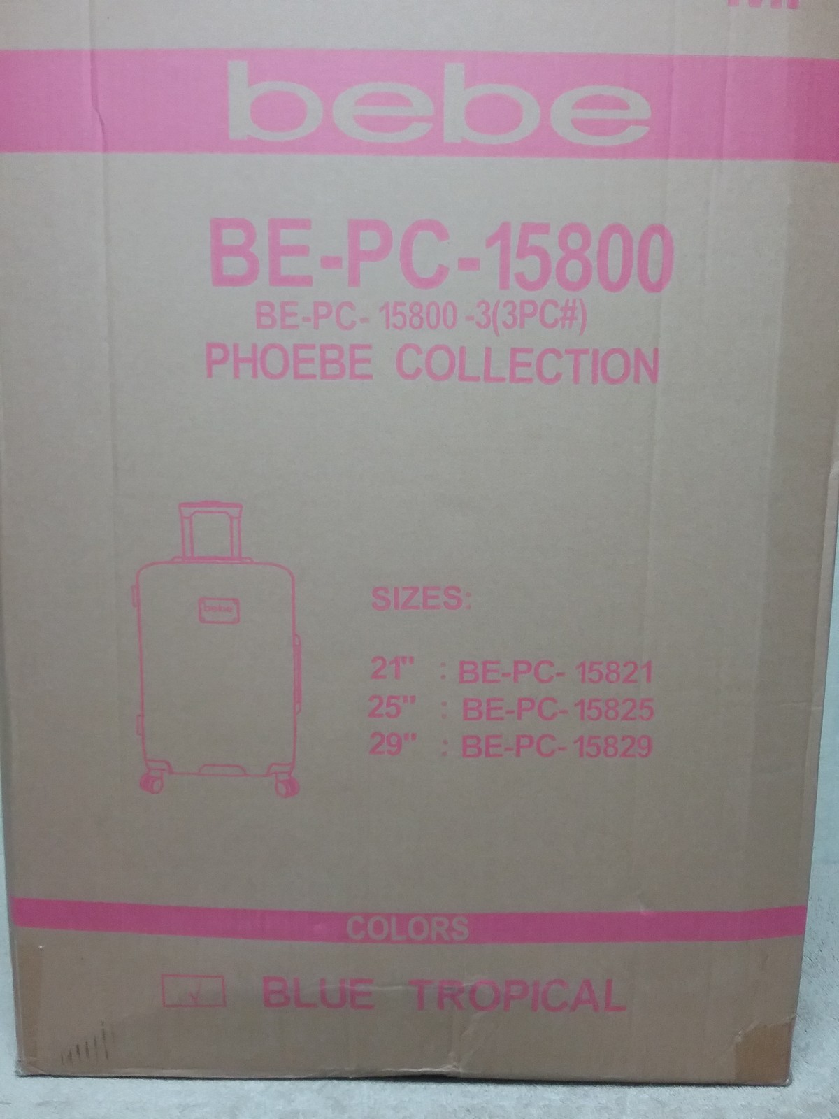 BEBE - PHOEBE Collection - BE-PC-15821 - 21" Hardcase Wheeled Spinner Luggage