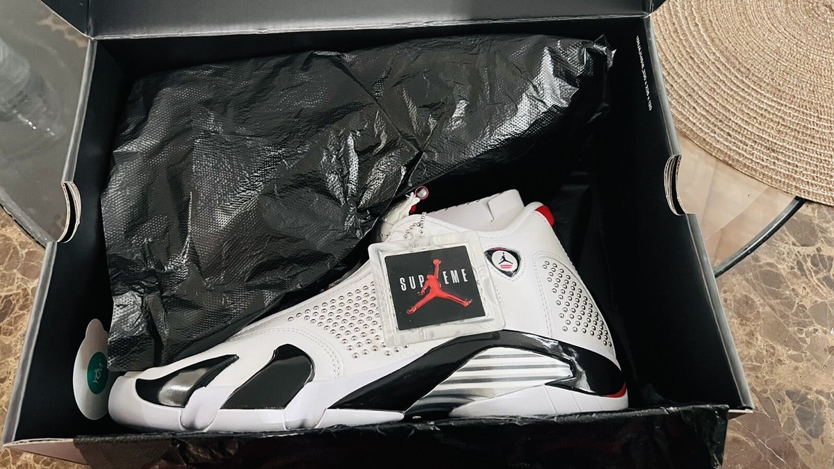 Nike Jordan 14 White Supreme BV7630 106 US Mens 8.5 from London