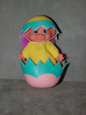 Troll Doll 5''  Unbranded Easter Egg Chick make in Korea Rare