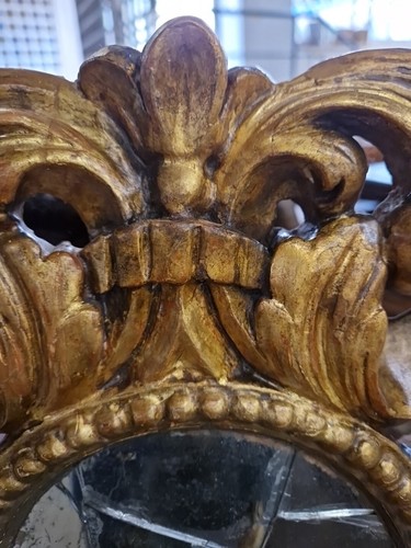 Coppia Di Specchiere In Legno Dorato, Stile Luigi XIV. XX Secolo - Foto 12 di 24