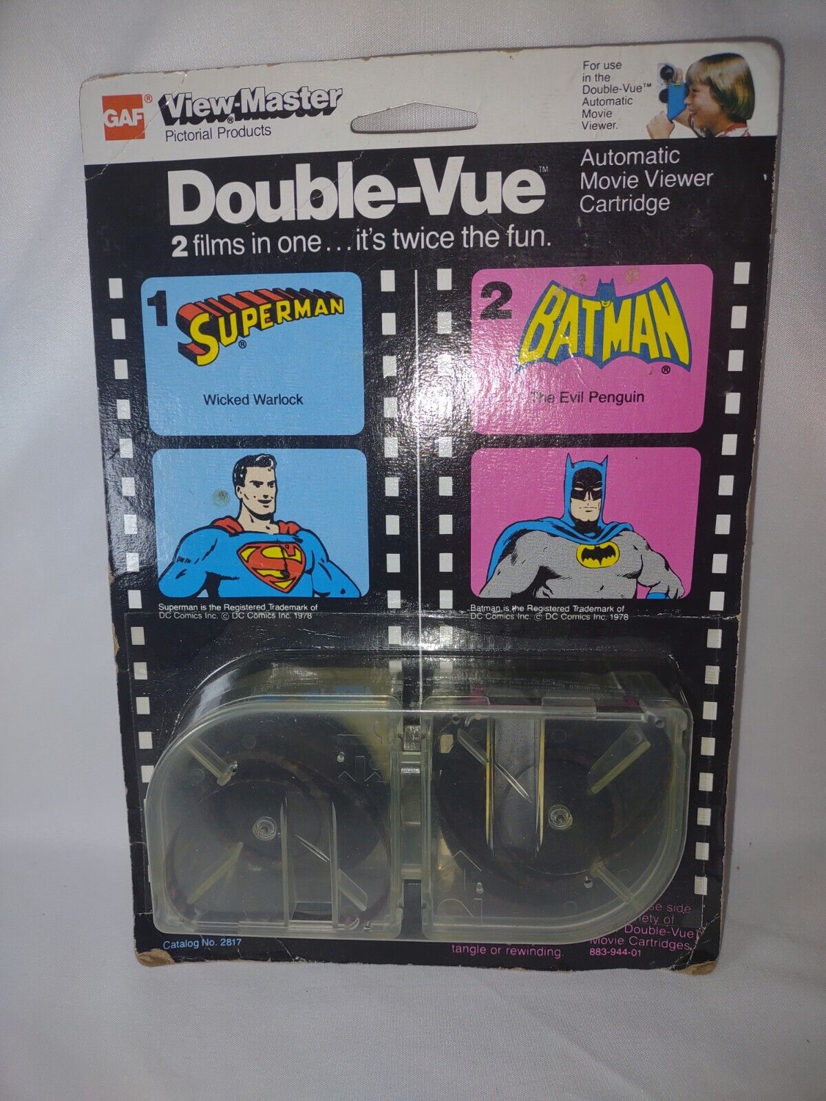 RARE 1978 VIEWMASTER ~BATMAN SUPERMAN~ DOUBLE-VUE FILMS ~FACTORY SEALED~NOS