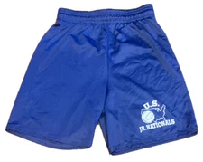 US Junior Nationals Basketball Shorts Mesh Adult MD Navy Blue Made In USA