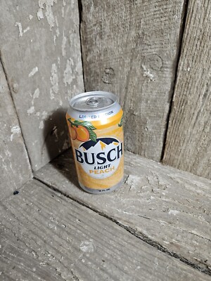2023 Empty Busch Light Peach Can Limited Edition Beer Collector Man Cave 