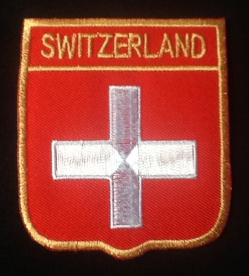 SCHWEIZ SCHWEIZERISCHE NATIONALFLAGGE ABZEICHEN EISEN NÄHEN AUF AUFNÄHER WAPPENSCHILD