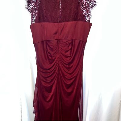 Betsy & Adam Sheer Matte Jersey Keyhole Long Dress Ruched on Side/Back-Size 22W | eBay Betsy & Adam Sheer Matte Jersey Keyhole Long Dress Ruched on Side/Back-Size 22W | eBay