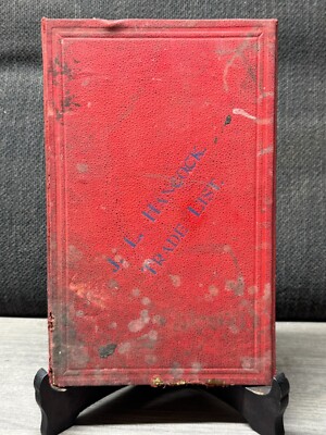VINTAGE J.L. HANCOCK HANDELSLISTE LEDGER BUCH ROTER EINBAND ANTIKE GESCHÄFTSAKTE