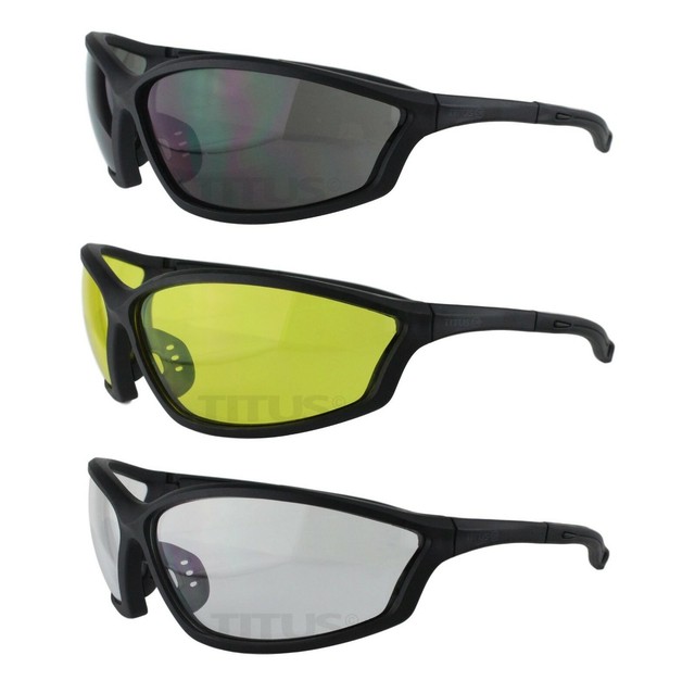 Titus EMT Series Contour Safety Glasses Shooting Motorcycle Protection