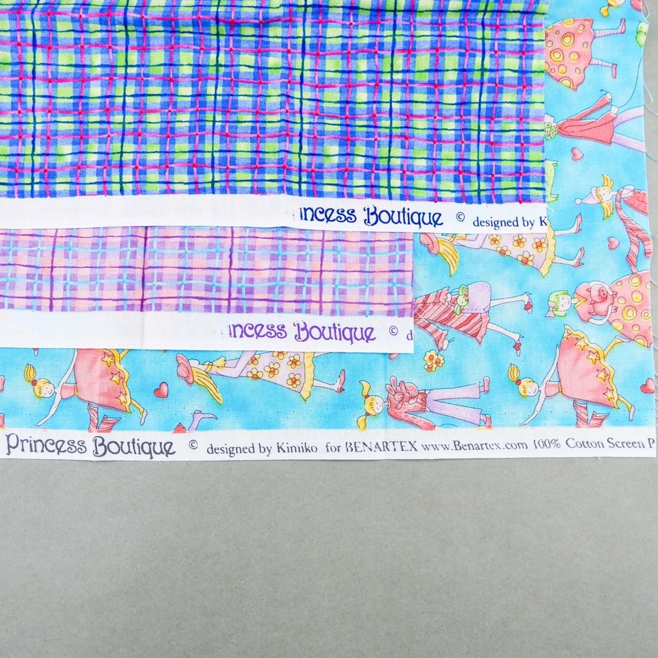 Fat Quarter Cotton Fabric Lot of 6 – Princess Boutique (Kimiko Benartex) 18"x22” - Image 4 of 4