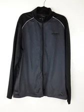 AND1 Athletic Jacket Men's 2XL Black Gray Warm Up Full Zip Activewear Basketball