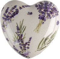 Clayre & Eef 6CE1554M Dekoration Herz 8X8X4 Cm Violett - GrüN