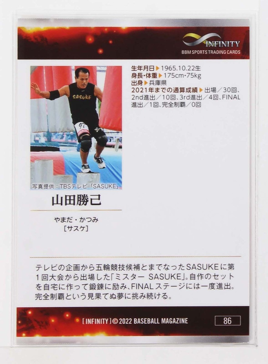 Katsumi Yamada (SASUKE) - 2022 BBM sports Trading Card | eBay