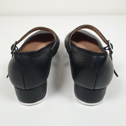 Bloch Girls Black Leather Techno Tap Dance Shoes 1" Heel Girls Size 4 - Picture 5 of 11