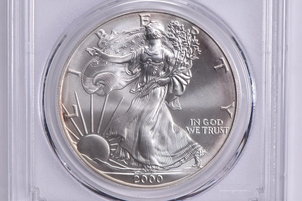 MS69 2000 Millennium Set American Silver Eagle PCGS Blue Label - Image 3 of 4