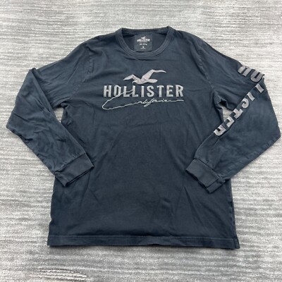Hollister Shirt Size M Youth California Long Sleeve Black Medium