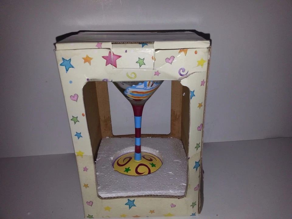 Happy Birthday 10 Oz Martini Glass New In Original Box - Image 4 of 4