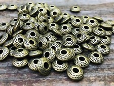 200 Beads Round Saucer Style Antique Bronze Spacers 8m X 3m-thick-hole 2.5m