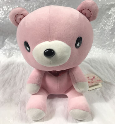 ''Jelly Bear'' Pink Bear Plush StuffedAnimal Talin Co. Cartoon W/Tags! RARE HTF 8''
