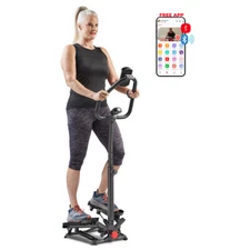 Sunny Health & Fitness Smart Stair Stepper Machine w Handlebar - SF-S020027SMART