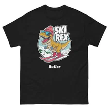 Buller Ski Rex Skiing T-Rex Dinosaur Shirt Dino Skier T-Shirt